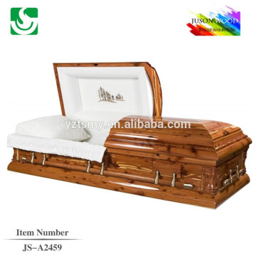 customized American oak wooden wholesale casket